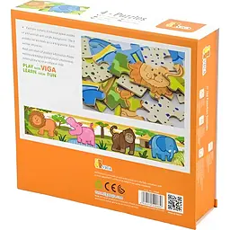 Дерев'яний пазл Viga Toys Джунглі 4 в 1, 48 елементів (50068) - мініатюра 2