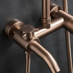 Душова система з виливом Rea Luis brushed copper REA-P7156 - мініатюра 5