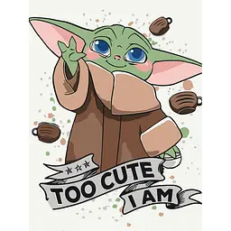 Картина за номерами "Cute Grogu" Art Craft 16134-AC 30х40 см