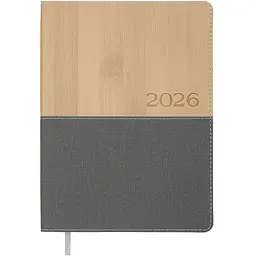 Щоденник датований Buromax Coral 2026 A5 штучна шкіра сірий (BM.21155-09)