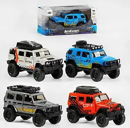 Машинка Автопром MG - 10315 Авто Експерт 4 види, металопластик, 1:36, звук, світло, інерція, відчиняються двері