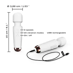 Мінівібромасажер Dorcel Wand Mini Wanderful White - мініатюра 2