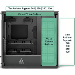 Корпус Arctic Xtender Mirror Black (ACPCC00018A) Без БП - мініатюра 14