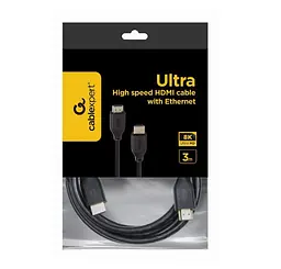 Кабель HDMI-HDMI Cablexpert HDMI8K3M v2.1 Ethernet 8K UHD 3 м - мініатюра 3