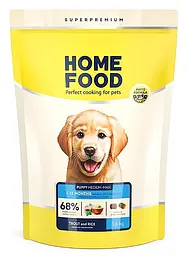 Сухий корм для цуценят середніх і великих порід Home Food з фореллю та рисом, 1,6 кг