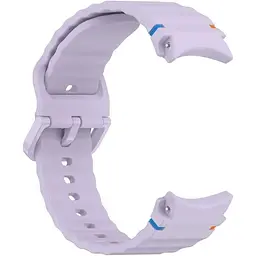 Силіконовий ремінець BeCover Ribbed Tape для Samsung Galaxy Watch (20 mm) 3 41 mm/4 40mm-44mm/5 40-44mm/6 40-44mm/7 40-44mm Purple (712048) - мініатюра 2