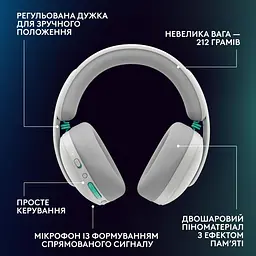 Ігрова гарнітура Logitech G325 Lightspeed Wireless White (981-001531) - мініатюра 9