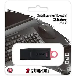 USB флеш-накопичувач Kingston DataTraveler Exodia 256GB USB-A 3.2 Gen 1 Black/Pink (DTX/256GB) [66932] - мініатюра 6