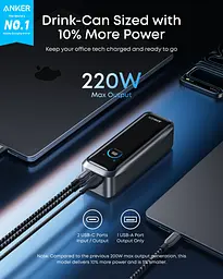 Портативний зарядний пристрій Anker Prime - 20000 mAh 220W PD Black (7263065) - мініатюра 2