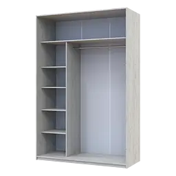 Шафа купе Сіті Лайт Слім Біле Дерево Скло Чорне 150х60х225 (44900302) - мініатюра 2