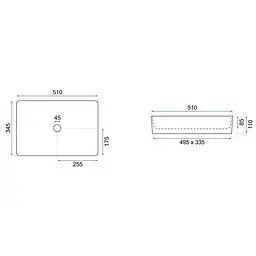 Умивальник Rea Avia 34,5x51 white (REA-U0840) - мініатюра 2