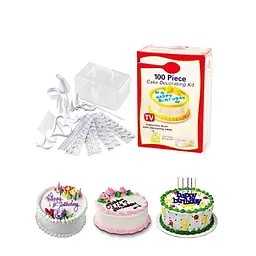 Набір для прикрашання та декорування тортів Cake Decorator 100 предметів, Kitchen Master Білий 86392 - мініатюра 2