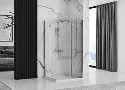 Душова кабіна Rea Fold N2 70x90 chrome REA-K7444 + REA-K7442, Хром, Універсальна, прозорий, хром - мініатюра 2
