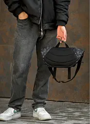 Чоловіча сумка бананка Sambag Dynamicdart чорна 38 × 21 × 7 см (80411702m) - мініатюра 11