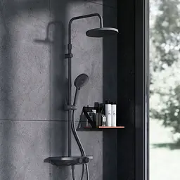 Душова система з виливом Damixa Scandinavian Pure з полицею black 947760300 - мініатюра 6