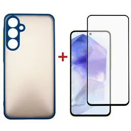 Чехол для мобильного телефона Dengos Samsung Galaxy A55 5G + Glass Blue (DG-KM-93)