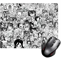 Ігрова поверхня Nextprint колаж чб Ахегао - Ahegao 220 х 180 мм (14976)