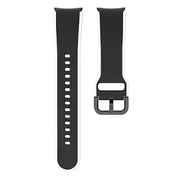 Ремінець для Samsung Galaxy Watch 6 40mm 6 44mm - чорно-білий ширина кріплення 20мм силікон Watchbands Double Line (W12-6WB59227135) - мініатюра 4