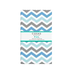 Набір простирадл на резинці Cosas GREY/BLUE ZIGZAG 140х200х20 см (Set_Grey_ZigBlueGrey_140x200_2) - мініатюра 5
