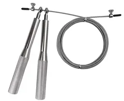 Скакалка швидкісна на підшипниках алюмінієва PowerPlay 4207 Elite Jump Rope Срібна 3 м (PP_4207_Silver) - мініатюра 4