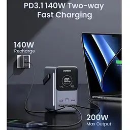 Портативний акумулятор Ugreen pb770 48000mAh 300W (25286) - мініатюра 4