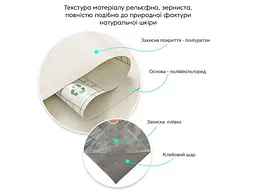 Самоклеюча екошкіра в рулонах STICKER WALL 1,37м*3м*0,5мм Молочний SW-00000281 - мініатюра 4