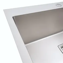Кухонна мийка Platinum Handmade НSB з нержавіючої сталі 3 мм прямокутна 65x45x23 см (000037020) - мініатюра 3