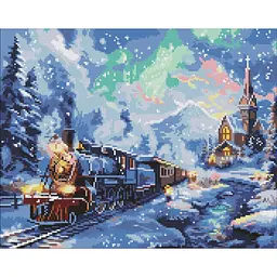 Алмазна мозаїка Святковий потяг AMO8102, 40х50 см