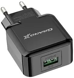 Мережевий зарядний пристрій Grand-X (1xUSB 5В/2.1А) Black (CH-03B) - мініатюра 5