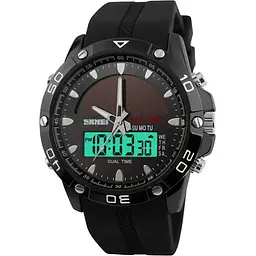 Годинник наручний чоловічий Skmei 1134 Black White, 1134BKWT (15890) - мініатюра 2