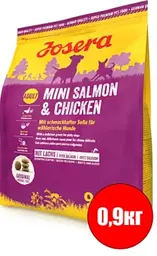 Упаковка сухого корму JOSERA Mini Salmon & Chicken для собак дрібних порід 5 шт по 900 г (4032254783114)