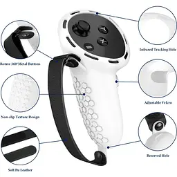 Чохол на контролери DK Silicone Controller Protective Case для Meta Quest 3/Quest 3S White [139307] - мініатюра 5