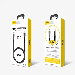 Кабель Aspor A110 Quick Charge Type-C – Lightning 3A/20W/1м- чорний - мініатюра 5