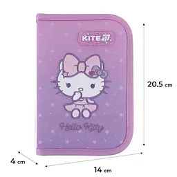 Пенал "Kite" Hello Kitty 1 від., б/н, з 1 відворотом №HK25-621 - мініатюра 3