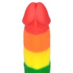 Фалоімітатор LoveToy 9'' Prider 22.5 см райдужний - мініатюра 4