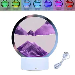Настільна LED-лампа нічник RGB Пісочний годинник 3D Sandscape. Картина Рухомий пісок - мініатюра 6