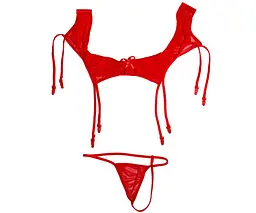Эротический пояс для чулок с трусиками S/M/L - миниатюра 3