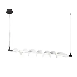 Люстра LED Levistella 7813089 (1200) BK, 16W, 3000K, чорний метал, стельова для стелі