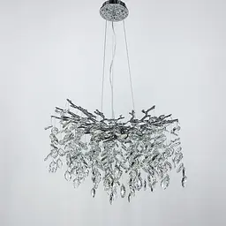 Вишукана срібна люстра DIAMINA з кришталевим камінням | Арт. 33007 CH | Line F - мініатюра 2