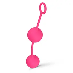 Вагінальні кульки зі зміщеним центром ваги Love Balls With Counterweight Pink - мініатюра 5