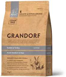 Сухий корм Grandorf Dog Medium & Maxi Rabbit & Turkey кролик та індичка для середніх та крупних порід 3 кг