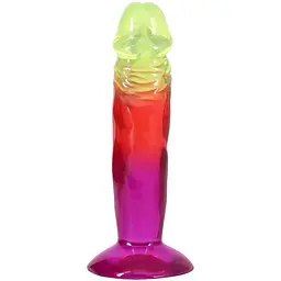 Дилдо Doc Johnson Crystal Jellies 6.5 Inch Rainbow, 16.5 см - миниатюра 3