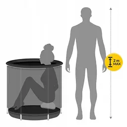 Кріо ванна для крижаного купання 4FIZJO 320 л надувна Black (P-5905973400619) - мініатюра 2