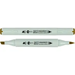 Набір спиртових маркерів Santi Brush SA-42 бронзово-зелений 6 шт. (390962)