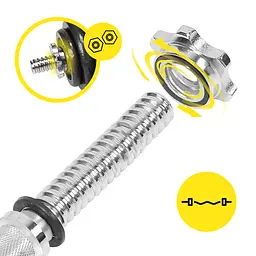 Гриф для штанги W-подібний Cornix 120 см 25 мм XR-0413 - мініатюра 4