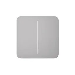 Розумний двоклавішний прохідний вимикач Ajax LightSwitch (2-gang/2-way) Jeweller (fog/димний) (26-00407)