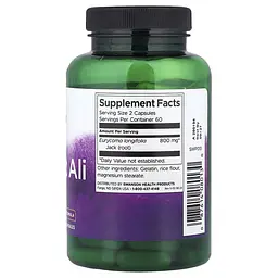 Інші екстракти Tongkat Ali 400 mg 120 капсул Swanson vit0005841 - мініатюра 2