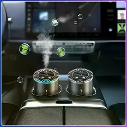 Автомобільний ароматизатор XT015 чорний з RGB-підсвіткою • Аромадифузор «зоряне небо» для авто, дому, офісу та салону машини - мініатюра 5