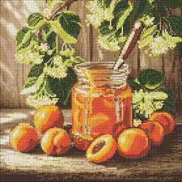 Алмазна мозаїка "Солодкий запас абрикос" art_selena_ua Ideyka AMO20515, 40х40 см