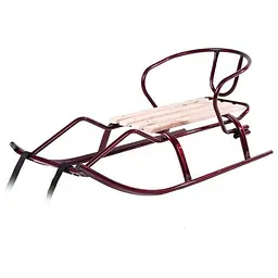 Санки "Спорт Ф1" бордові + спинка 7290 (2000904726356)(SN)